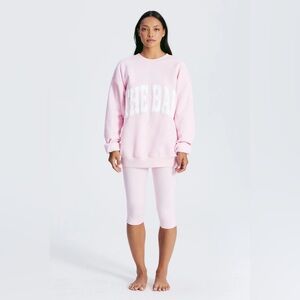 The Bar Varsity Soft Pink Sweatshirt - Size Large